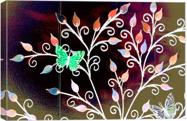 Green Butterfly Canvas Print by Tony Mumolo