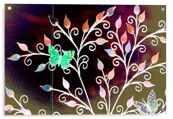 Green Butterfly Acrylic by Tony Mumolo