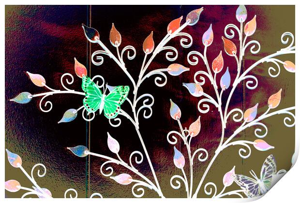 Green Butterfly Print by Tony Mumolo