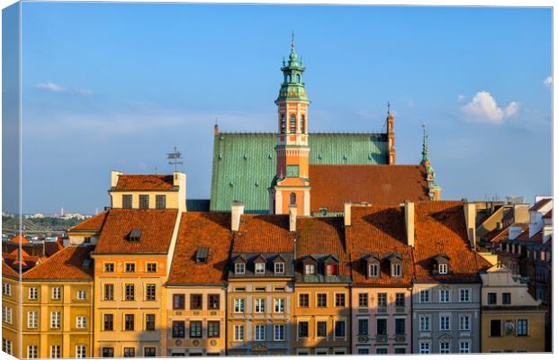Old Town in City of Warsaw in Poland Canvas Print by Artur Bogacki
