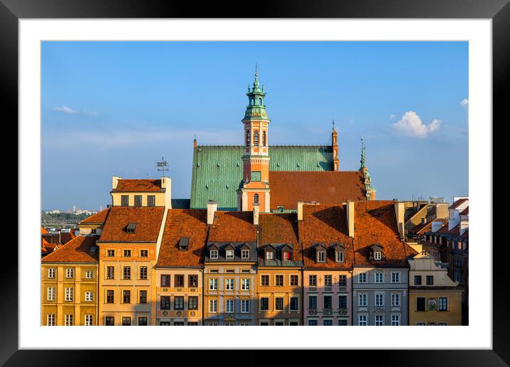 Old Town in City of Warsaw in Poland Framed Mounted Print by Artur Bogacki