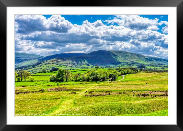 A Verdant Journey Through the Brecon Beacons Framed Mounted Print by Roger Mechan