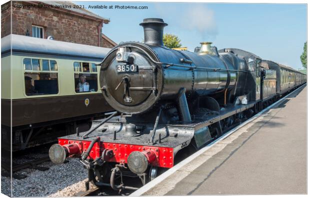 Loco 3850 about to leave Williton Station  Canvas Print by Nick Jenkins