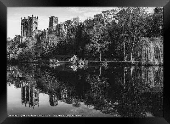 Durham Cathedral Reflection Framed Print by Gary Clarricoates