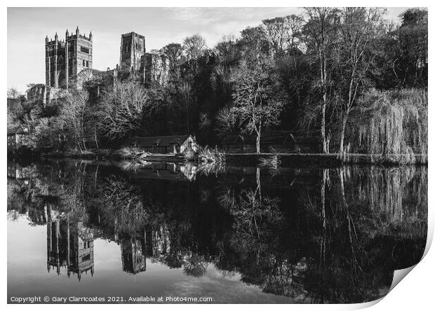 Durham Cathedral Reflection Print by Gary Clarricoates