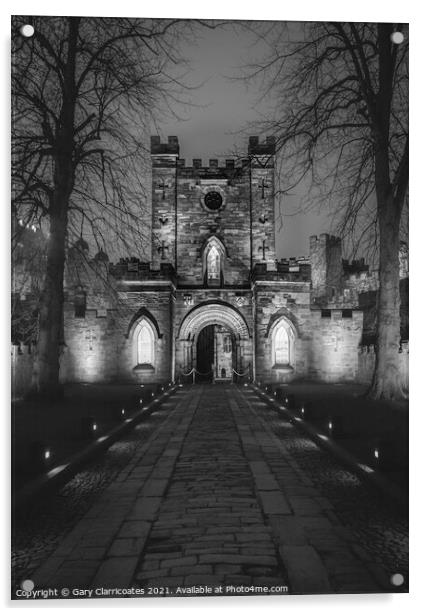 Durham Castle at Night Acrylic by Gary Clarricoates