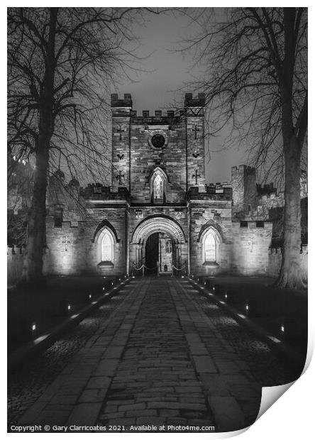 Durham Castle at Night Print by Gary Clarricoates