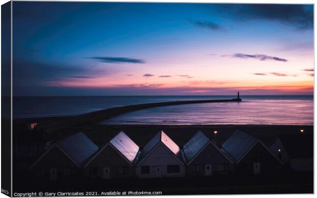 Blue Hour at Roker Canvas Print by Gary Clarricoates