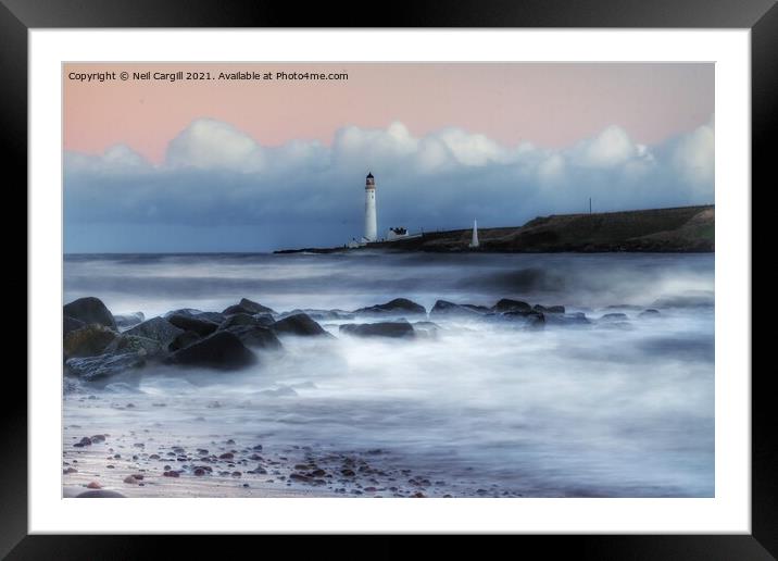 Scurdieness lighthouse  Framed Mounted Print by Neil Cargill