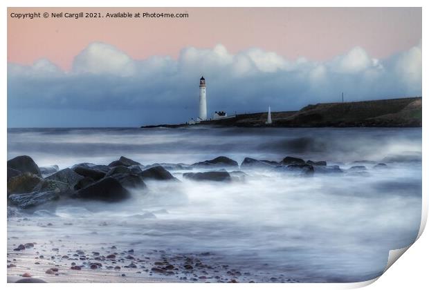 Scurdieness lighthouse  Print by Neil Cargill