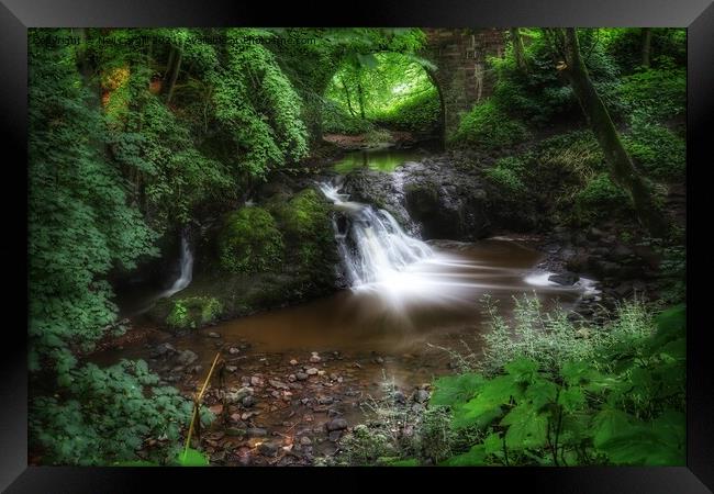 Arbirlot waterfall Framed Print by Neil Cargill