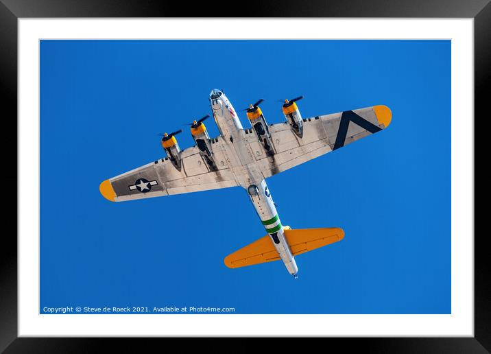 Boeing B17G Fuddy Duddy Framed Mounted Print by Steve de Roeck