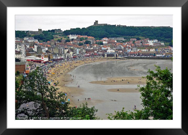 Scarborough beach at low tide, North Yorkshire, UK. Framed Mounted Print by john hill