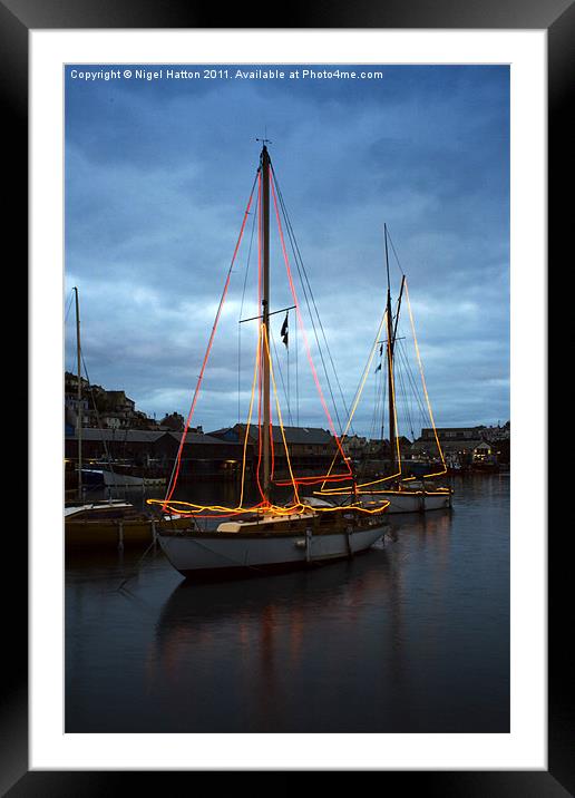 Sail Lights Framed Mounted Print by Nigel Hatton