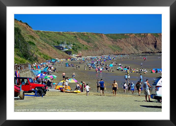Coble landing beach at Filey, Yorkshire, UK. Framed Mounted Print by john hill