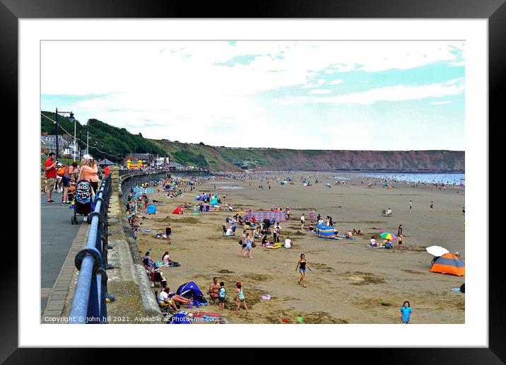 Looking towards Coble landing, Filey, Yorkshire, UK. Framed Mounted Print by john hill