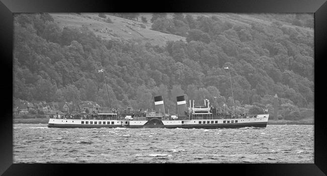 PS Waverley passing Largs Pencil Framed Print by Allan Durward Photography