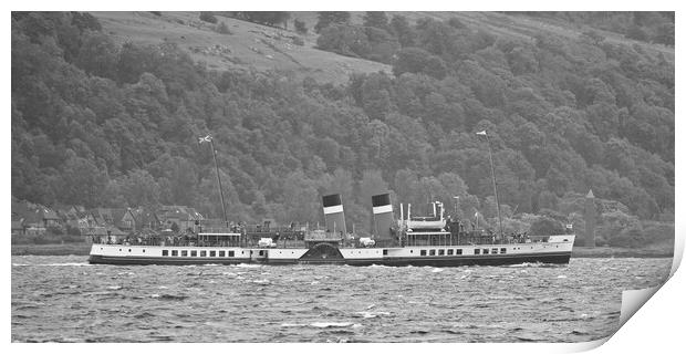 PS Waverley passing Largs Pencil Print by Allan Durward Photography