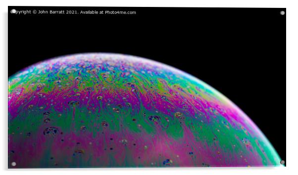 Soap Bubble: Green and Pink Acrylic by John Barratt