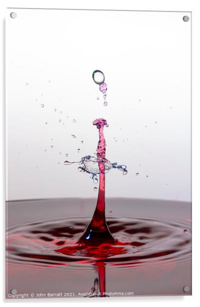 Red Splash Acrylic by John Barratt