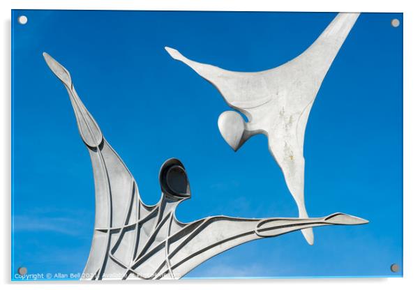 Empowerment statue with outstretched arms Acrylic by Allan Bell