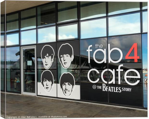 fab 4 cafe the Beatles story Canvas Print by Allan Bell