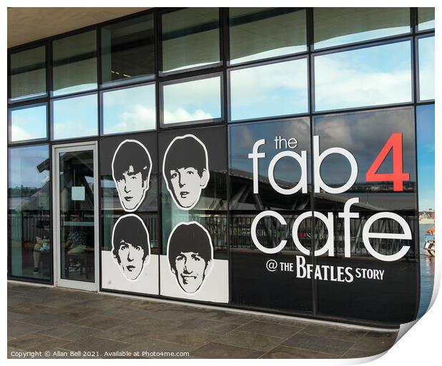 fab 4 cafe the Beatles story Print by Allan Bell