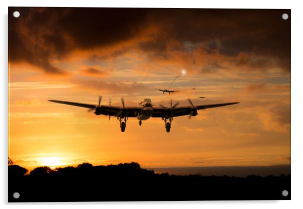 Made It Home. Lancasters Return Acrylic by J Biggadike