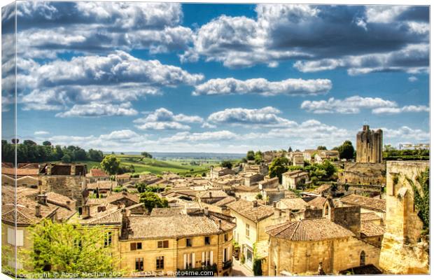 Majestic Saint-Emilion Castle Ruins Canvas Print by Roger Mechan