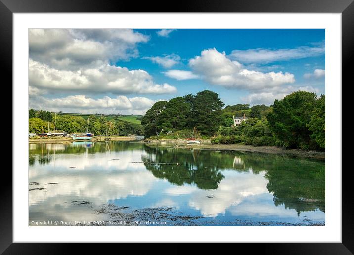 St Just Creek Truro Cornwall Framed Mounted Print by Roger Mechan