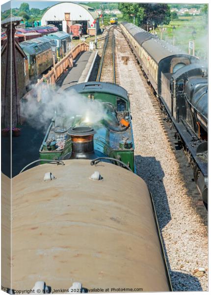 Williton Station and Locomotives West Somerset Canvas Print by Nick Jenkins