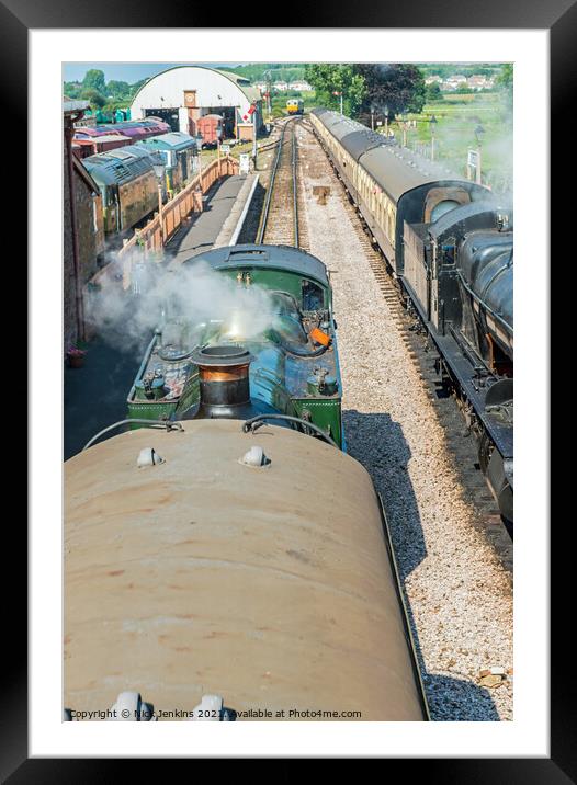 Williton Station and Locomotives West Somerset Framed Mounted Print by Nick Jenkins