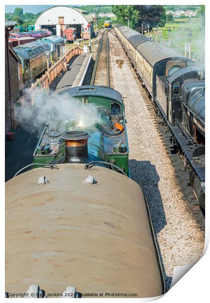 Williton Station and Locomotives West Somerset Print by Nick Jenkins