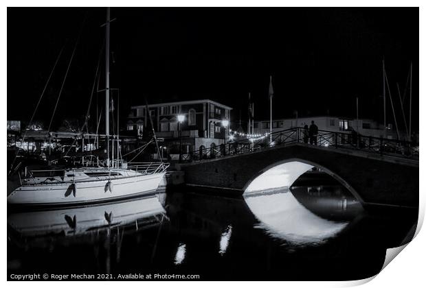Romance in Port Grimaud Print by Roger Mechan