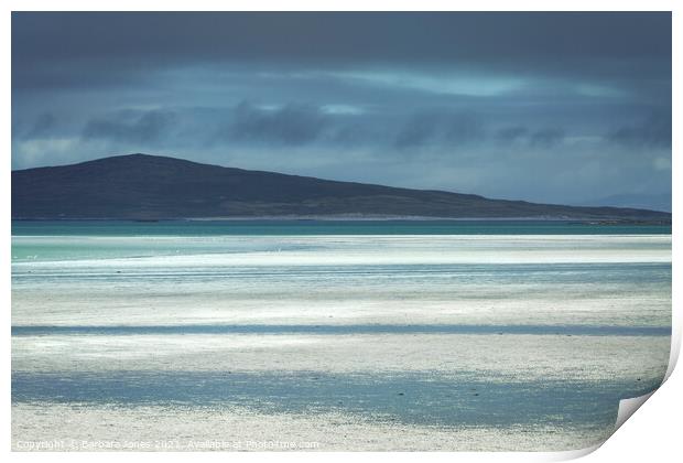 Outer Hebrides North Uist  Clachan Sands  Scotland Print by Barbara Jones
