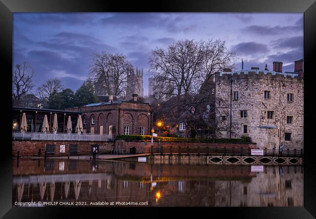 Lendal landing in York with York minster 649 Framed Print by PHILIP CHALK