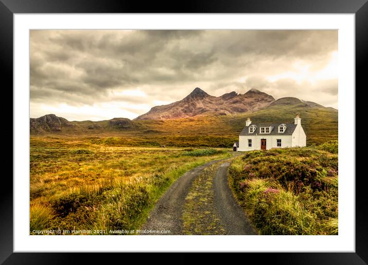 Majestic View of Scotland's Iconic Cullin Mountain Framed Mounted Print by jim Hamilton