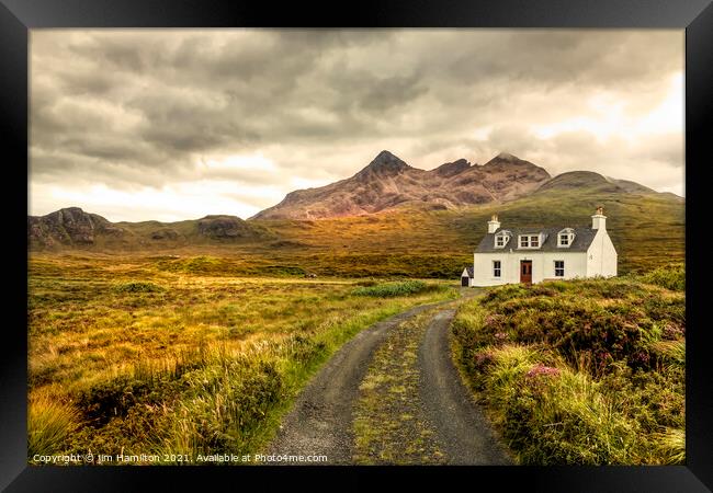 Majestic View of Scotland's Iconic Cullin Mountain Framed Print by jim Hamilton