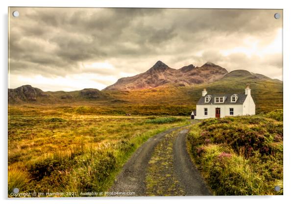 Majestic View of Scotland's Iconic Cullin Mountain Acrylic by jim Hamilton