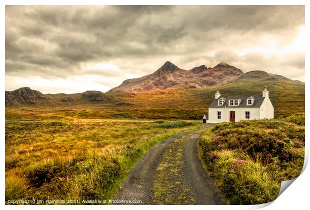 Majestic View of Scotland's Iconic Cullin Mountain Print by jim Hamilton
