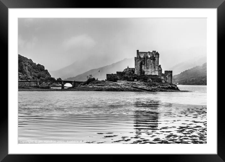 Majestic Eilean Donan Castle in Scotland Framed Mounted Print by jim Hamilton