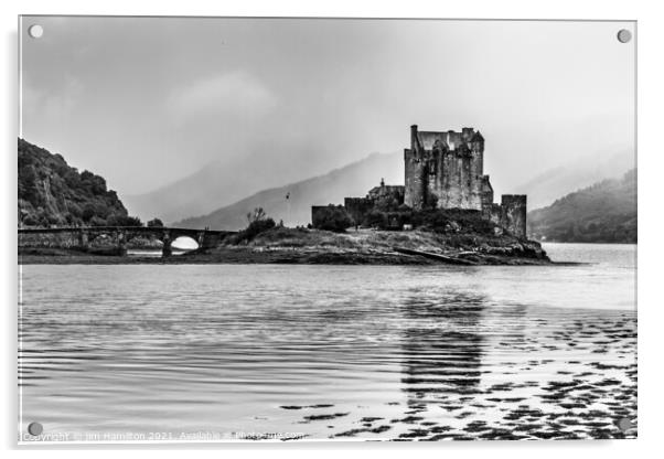 Majestic Eilean Donan Castle in Scotland Acrylic by jim Hamilton