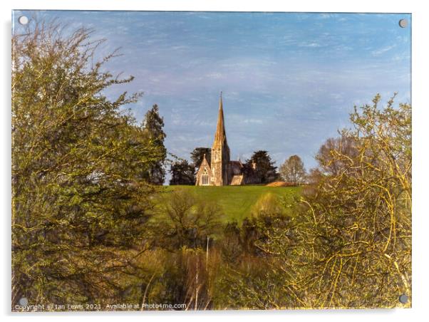 The Church at Midgeham in Berkshire Acrylic by Ian Lewis