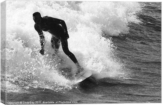 Surfing Canvas Print by Chris Day