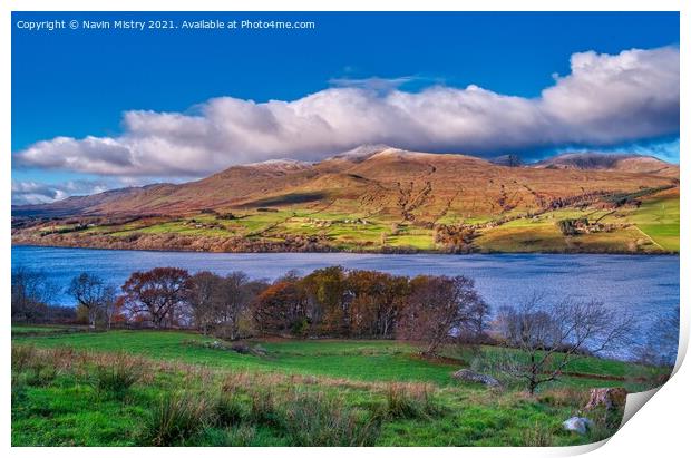 A view of the Lawers Range, Loch Tay Print by Navin Mistry