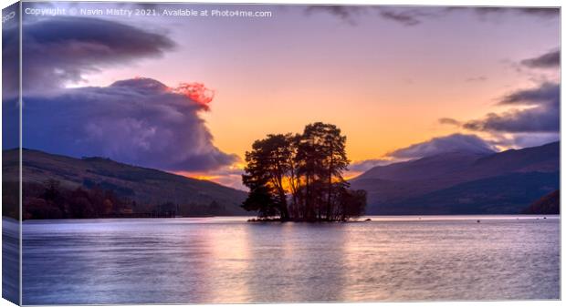 Loch Tay Sunset  Canvas Print by Navin Mistry