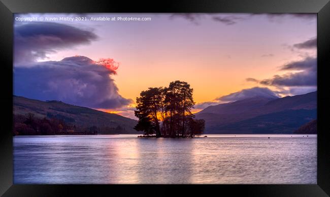 Loch Tay Sunset  Framed Print by Navin Mistry