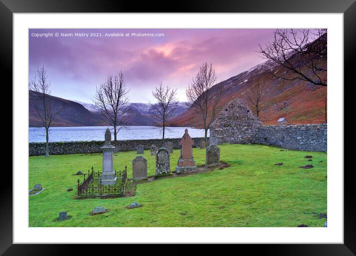 The Ruins of Glenesk Old Parish Church Framed Mounted Print by Navin Mistry
