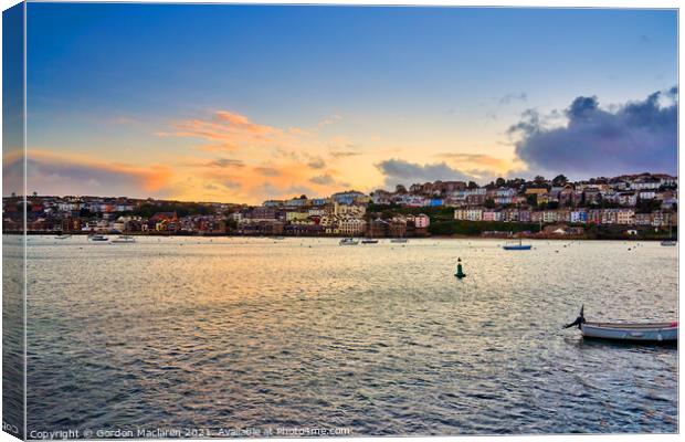 Beautiful Winter Sunset over Falmouth Harbour Canvas Print by Gordon Maclaren