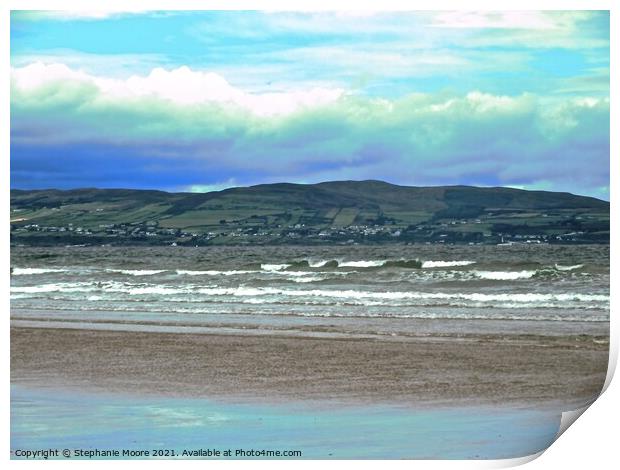 Downhill Beach Print by Stephanie Moore